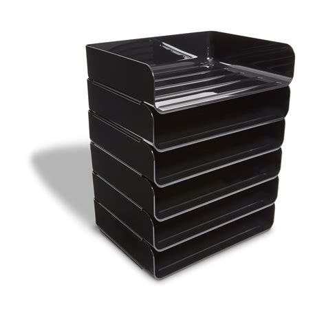 metal letter tray box|stackable plastic letter trays.